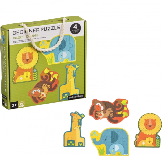 Petit Collage Primo Puzzle Cuccioli Safari
