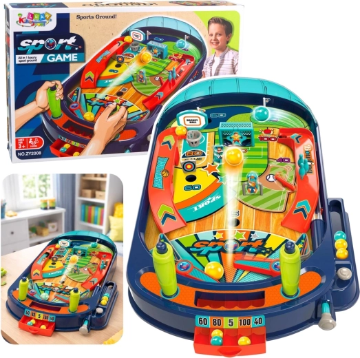 Flipper da tavolo per bambini con 12 biglie