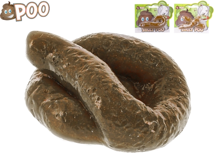 Cacchetta finta appiccicosa 7–10 cm – giocattolo scherzo realistico