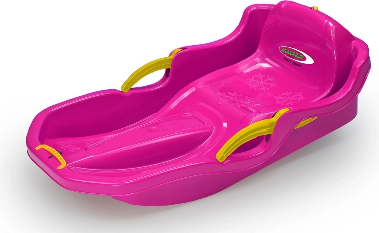 Snow Play bob Comfort 80 cm rosa con freno manuale - 1 pezzo