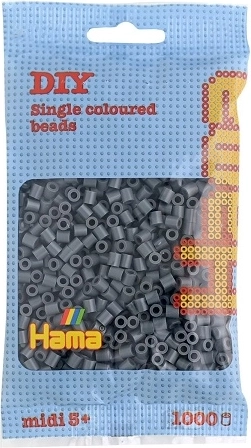 Perline da stirare Hama Midi 1000 pz grigio scuro