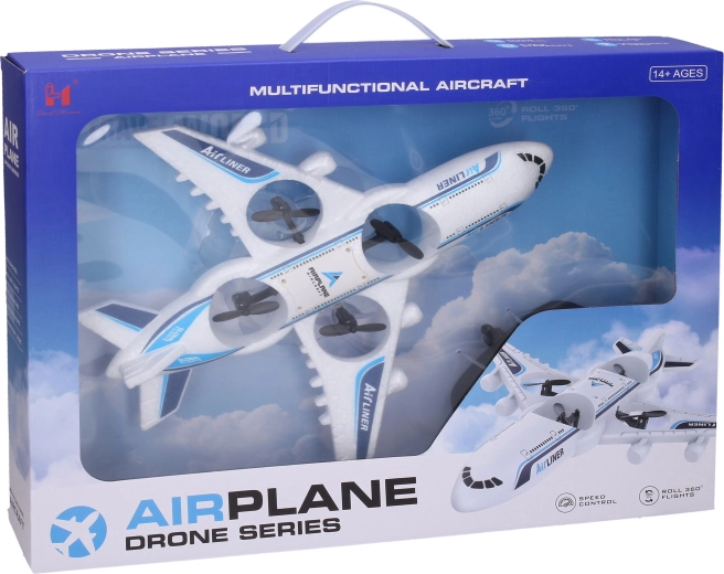 Drone RC a forma di aereo telecomandato 2,4 GHz 31 × 28 × 6 cm - 1 pezzo