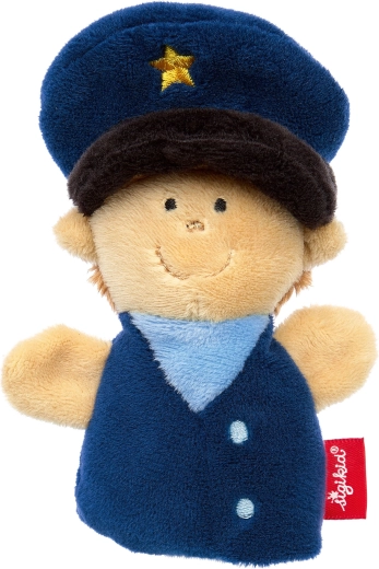 Sigikid burattino da dito in peluche – poliziotto