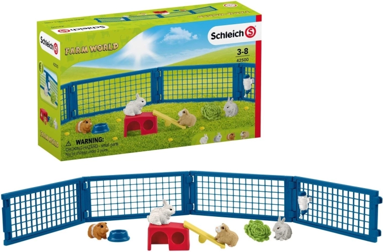 Schleich recinto per conigli e porcellini d'India Farm World