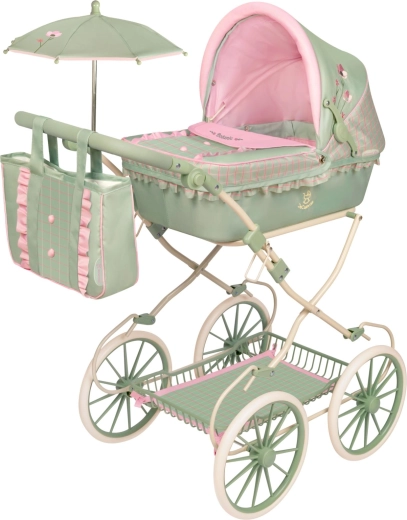 DeCuevas passeggino pieghevole per bambole con borsa e accessori Botanic 2026 – 81 cm