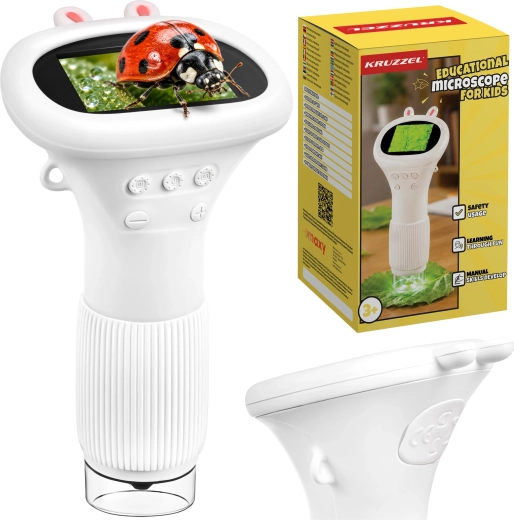 Microscopio digitale educativo KRUZZEL 1000x bianco
