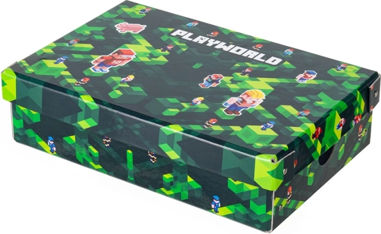 Piccola scatola portaoggetti laminata con coperchio PLAYWORLD