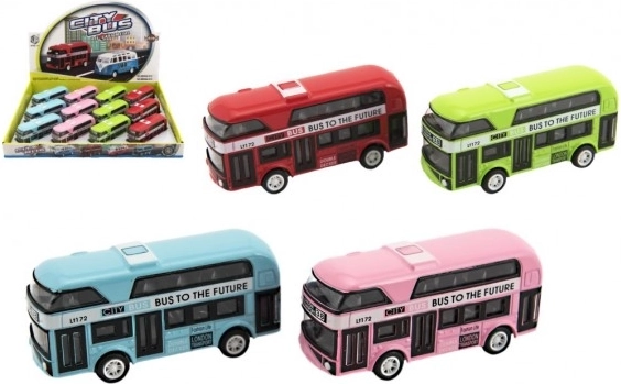 Autobus a due piani in metallo a retrocarica