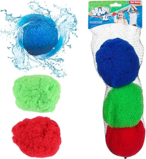 Toi Toys SPLASH super splash palline XL 15 cm - 3 pezzi in rete