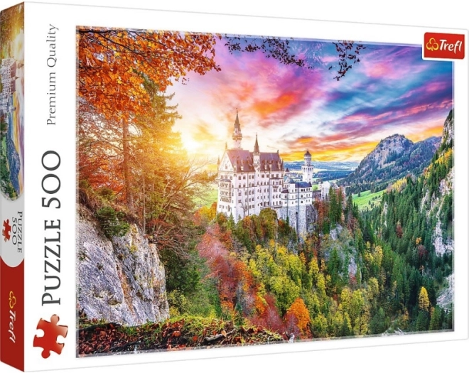 Puzzle 500 pezzi – vista sul castello di Neuschwanstein, Germania TREFL