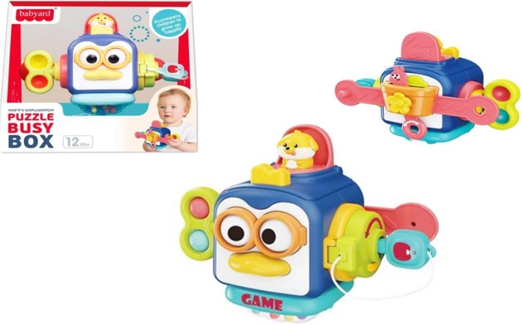 Cubo educativo interattivo (busy box) per bambini piccoli