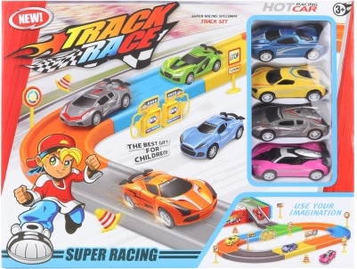 Pista da corsa – set di gioco con macchinine a retrocarica