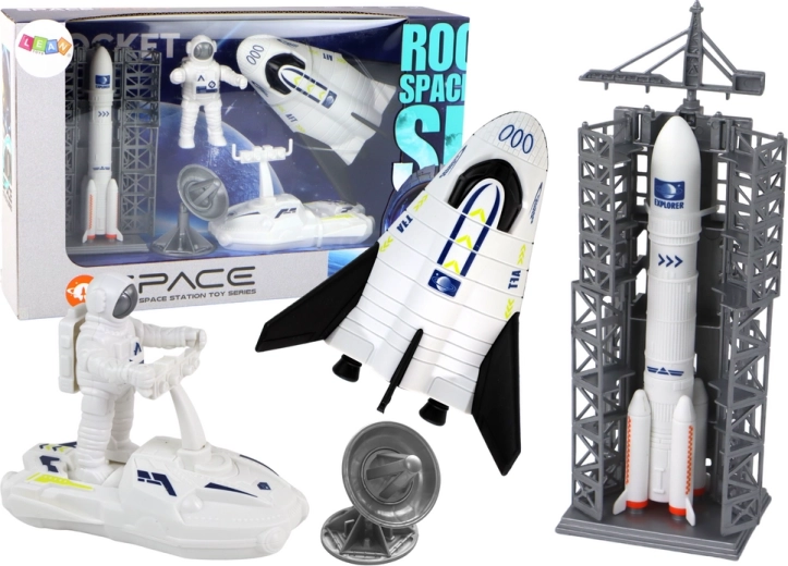 Missione spaziale Set spaziale Razzo Astronauta Navicella spaziale 5 pezzi