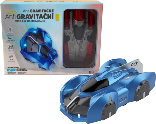 Auto R/C antigravità per pareti e soffitto con luci LED