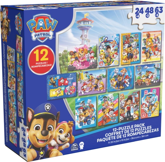 Puzzle PAW PATROL 12 in 1 – grande set di puzzle per bambini