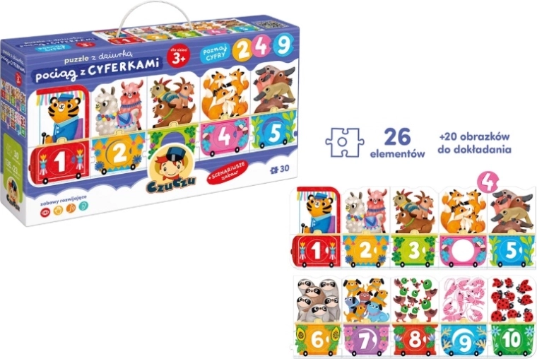 CzuCzu Puzzle con foro trenino con numeri