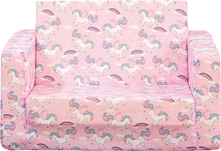 Poltroncina per bambini autogonfiabile 2 in 1 unicorni