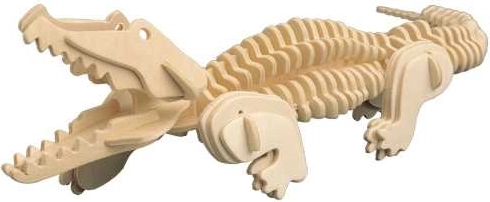 Woodcraft puzzle 3D in legno Coccodrillo, 94 pezzi