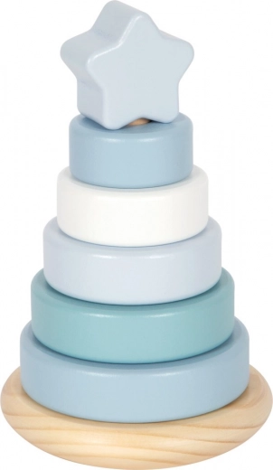 Torre impilabile in legno Small Foot blu