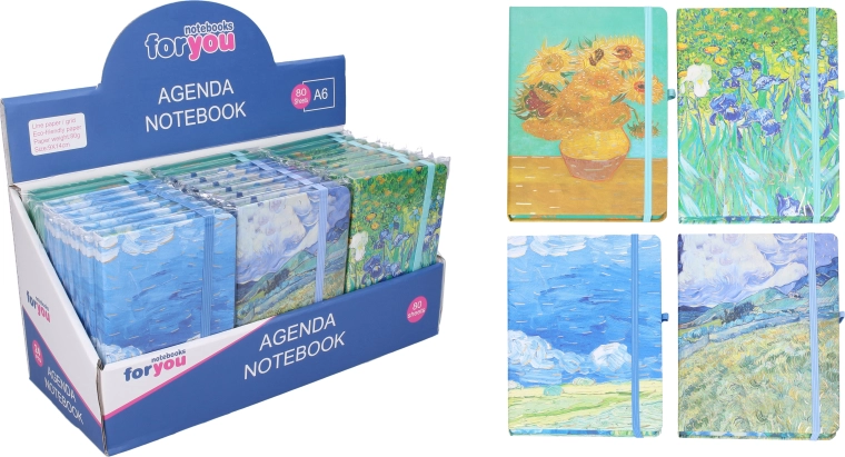 Taccuino a righe 9 × 14 cm con motivi assortiti - 1 pezzo