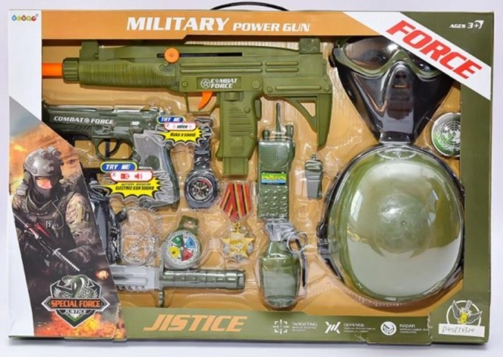 Set militare con elmetto