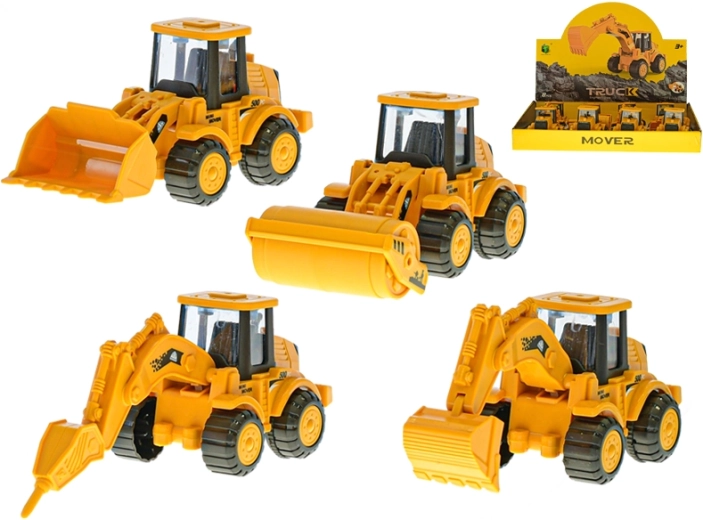 Camion da costruzione 13 cm a frizione, 4 tipi, 8 pz in box