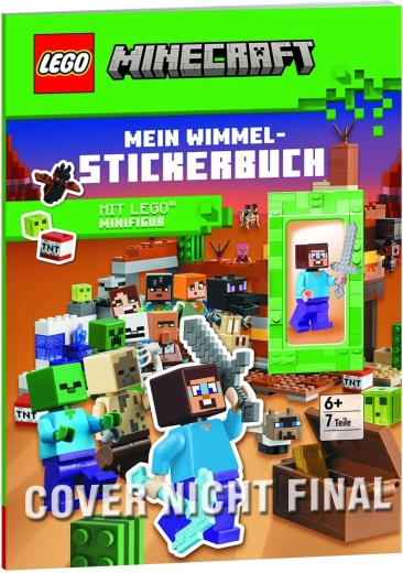 LEGO Minecraft – libro di adesivi con scene da cercare con minifigure di Steve - 1 pezzo