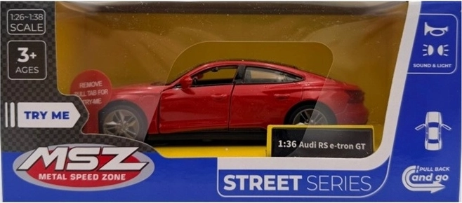 Modello Audi RS e-tron GT con luci e suoni, rosso