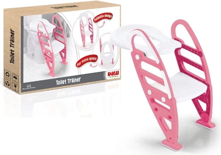 Sedile WC da allenamento Dolu con scaletta rosa