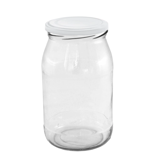 Set di vasetti per conserve da 900 ml con coperchi smaltati da 82 mm, 8 pz