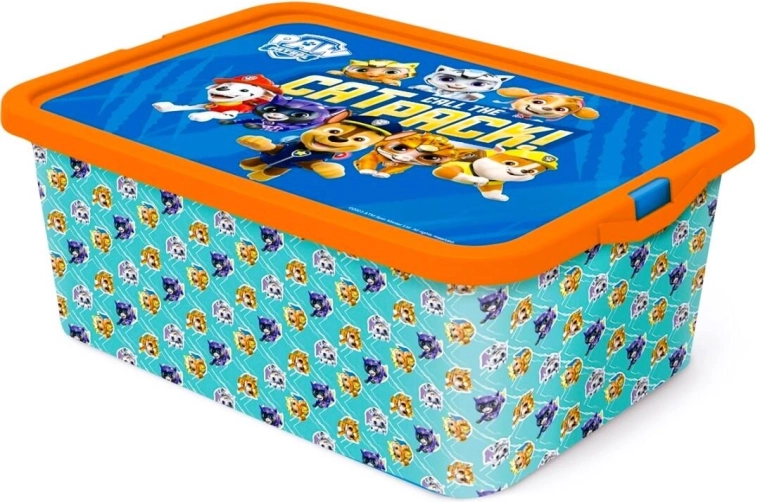 Box portaoggetti con coperchio a clip Paw Patrol