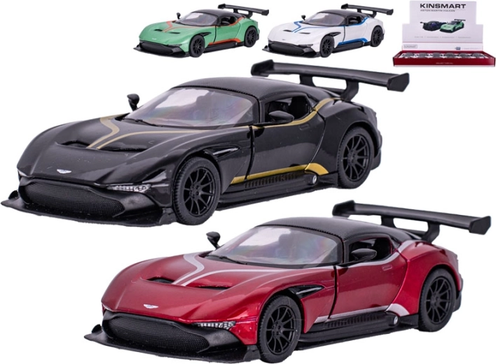 Modello d'auto in metallo Aston Martin Vulcan 1:38 con meccanismo a retrocarica Kinsmart
