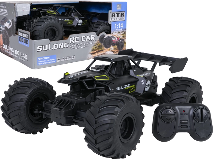 Crawler fuoristrada RC 1:14 con carrozzeria in metallo e radiocomando 2,4 GHz