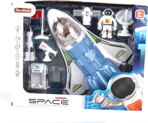 Aereo spaziale con effetti luminosi e sonori