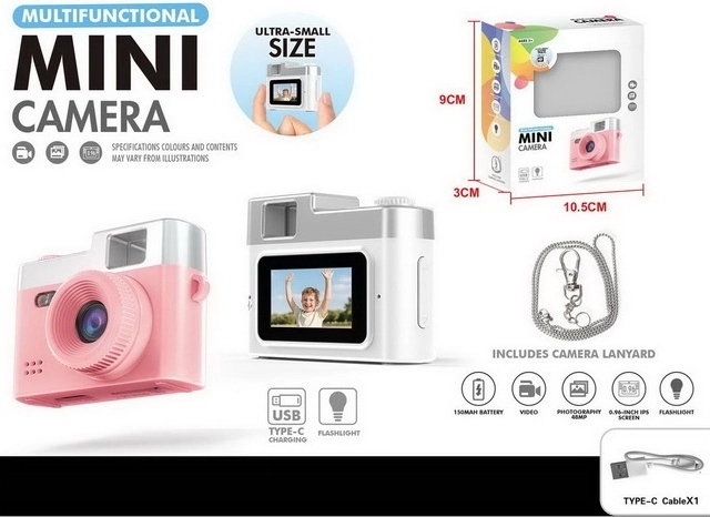 Mini fotocamera per bambini con ricarica USB