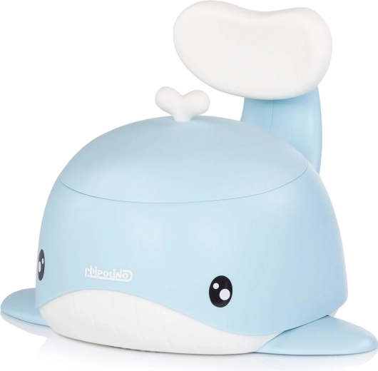 Vasino per bambini Chipolino con schienale a forma di balena blu