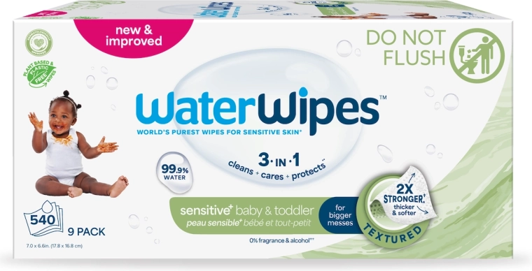 WaterWipes salviettine umidificate Baby & Toddler 3in1 9×60 pz (540 pz)