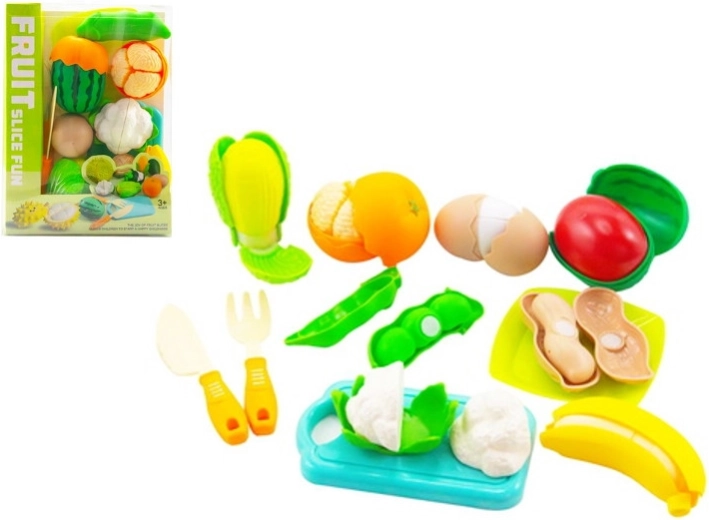 Set di frutta e verdura da tagliare per bambini