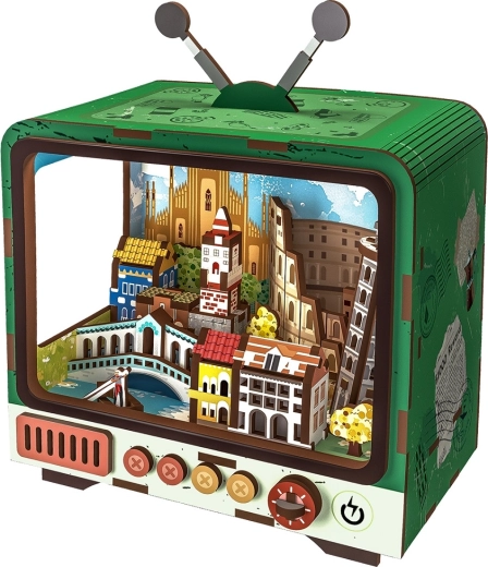 2Kids Toys puzzle 3D in legno retro TV Venezia