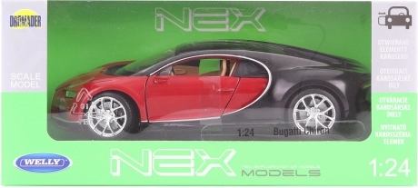 Bugatti Chiron modello 1:24 in metallo e plastica