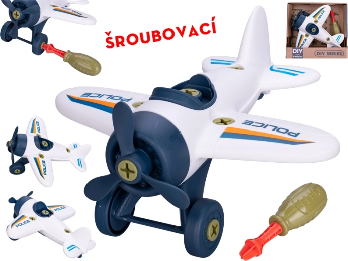 Aereo avvitabile per bambini 18 cm con cacciavite per bambini