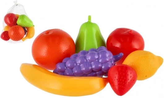 Frutta di plastica per cucina dei bambini in rete (7 pz)