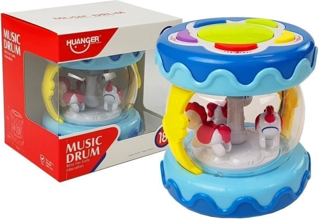 Tamburo musicale interattivo con giostrina Suoni degli animali