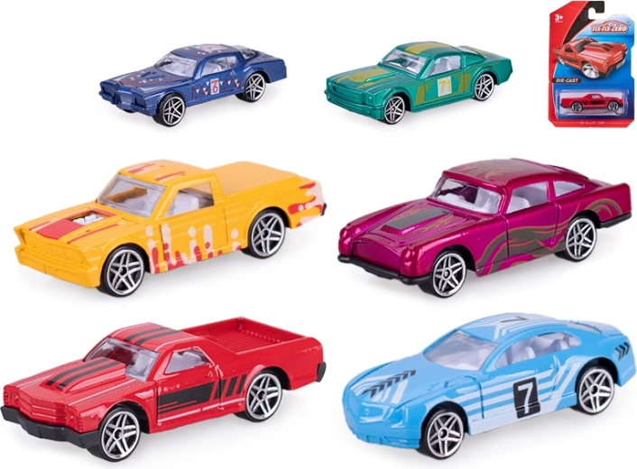 Macchinina da corsa in metallo 8 cm con ruote libere