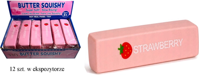 Squishy antistress a forma di burro rosa
