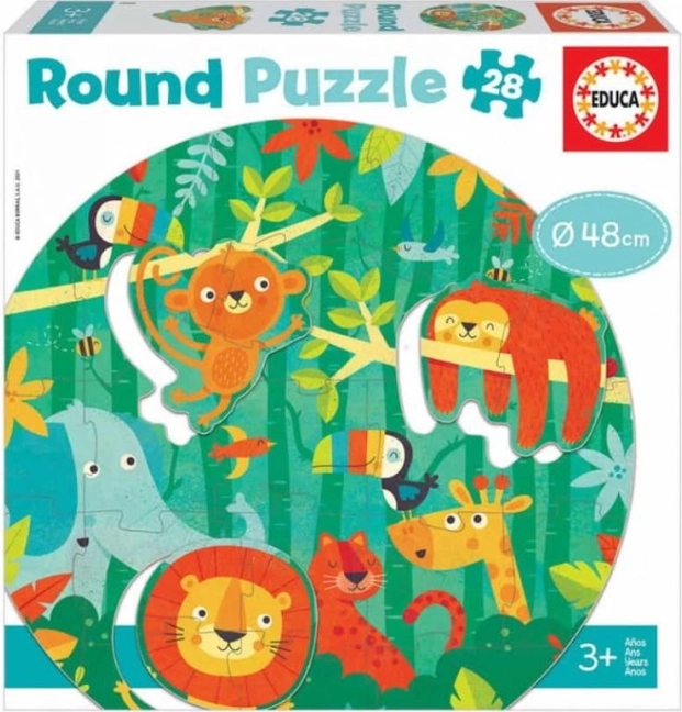 Educa puzzle circolare Giungla 28 pezzi