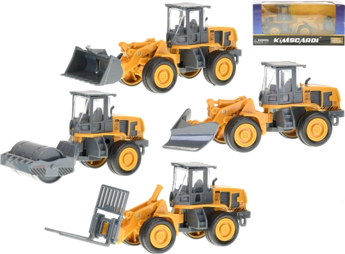 Auto da cantiere in metallo 12–15 cm a ruota libera, 4 tipi