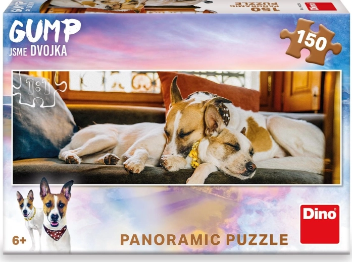 Puzzle panoramico Gump sul divano 150 pezzi