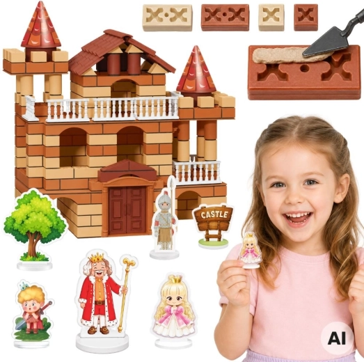 Set da costruzione Castello delle fiabe 3 in 1 (307 pezzi)