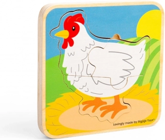 Bigjigs Toys Puzzle ciclo di vita della gallina